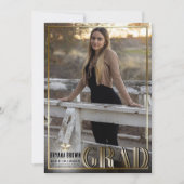 Ankündigung von Gold Border Duo Abschluss Foto (Vorderseite)