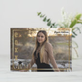 Ankündigung von Gold Border Grad Abschluss Foto (Stehend Vorderseite)