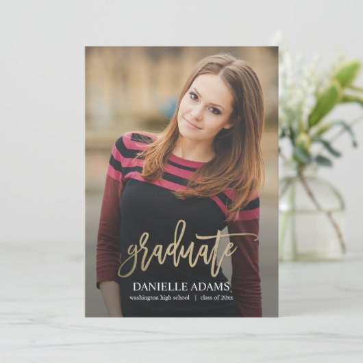 Ankündigung von Gold Brush EDITABLE FARBEN Abschlu (Stehend Vorderseite)