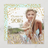 Ankündigung von Gold Confetti Abschluss (Vorne/Hinten)