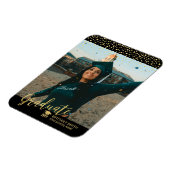 Ankündigung von Gold Confetti Foto Abschluss Magnet (Linke Seite)