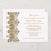 Ankündigung von Gold Damask & White Abschluss (Vorne/Hinten)