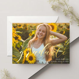 Ankündigung von Gold Foil Calligraphy Abschluss