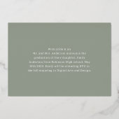 Ankündigung von Gold Foil Calligraphy Abschluss (Rückseite)