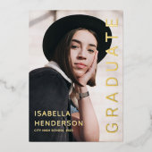 Ankündigung von Gold Foil Foto Abschluss (Vorderseite)