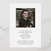 Ankündigung von Gold Foil Foto Script Abschluss An (Rückseite)