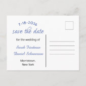 Ankündigung von Gold Foto Frame Verlobung Postkart (Rückseite)