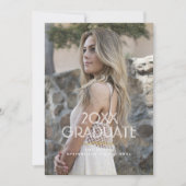 Ankündigung von Gold Glitzer Abschluss Foto (Vorderseite)