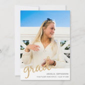 Ankündigung von Gold Glitzer Foto Abschluss (Vorderseite)