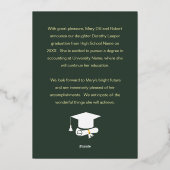 Ankündigung von Gold Grad Cap & Foto Abschluss (Rückseite)