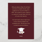 Ankündigung von Gold Grad Cap & Foto Abschluss (Rückseite)