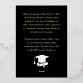 Ankündigung von Gold Grad Cap & Foto Abschluss (Rückseite)