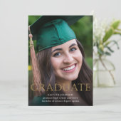 Ankündigung von Gold Graduate Foto (Stehend Vorderseite)