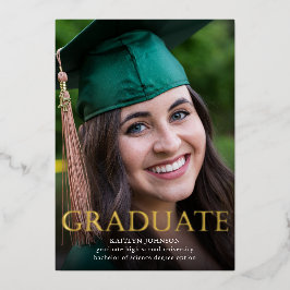 Ankündigung von Gold Graduate Foto Foil