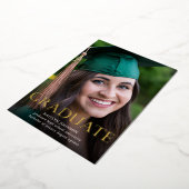 Ankündigung von Gold Graduate Foto Foil (Gedreht)