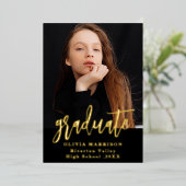 Ankündigung von Gold Graduate Trendy Foto Abschlus (Stehend vorne)