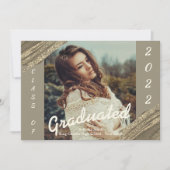 Ankündigung von Gold Green Graduated Foto Abschlus (Vorderseite)
