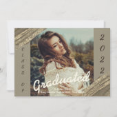 Ankündigung von Gold Green Graduated Foto Abschlus (Vorderseite)