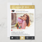 Ankündigung von Gold Instagram Frame Foto Abschlus (Vorderseite)