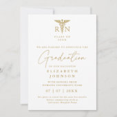 Ankündigung von Gold RN Nursing Abschluss Foto (Vorderseite)