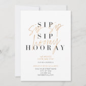 Ankündigung von "Gold Sip Hooray Champagne" (Vorderseite)