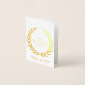 Ankündigung von Gold-Uni-Abschluß (Vorderseite)