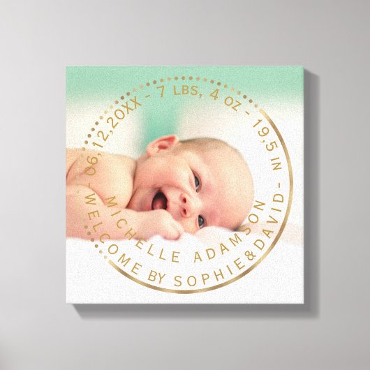 Ankündigung von Goldbrennen Keepake Gemstone Foto Leinwanddruck (Vorderseite)