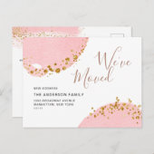 Ankündigung von Goldpinken zur Wasserfarbenbewegun Postkarte (Vorne/Hinten)