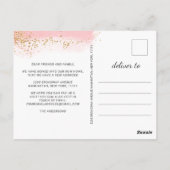 Ankündigung von Goldpinken zur Wasserfarbenbewegun Postkarte (Rückseite)