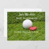 Ankündigung von Golf Save the Date Golf Turnieren (Vorne/Hinten)