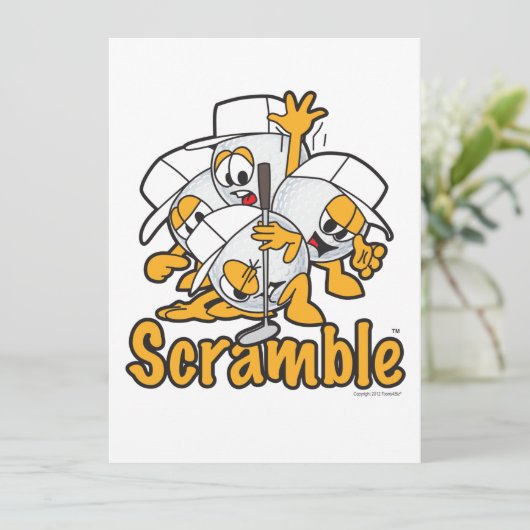 Ankündigung von Golf Scramble (Stehend Vorderseite)