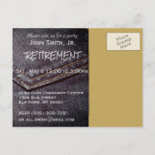 Ankündigung von "Gone Fishing Retirement" Postkart (Rückseite)