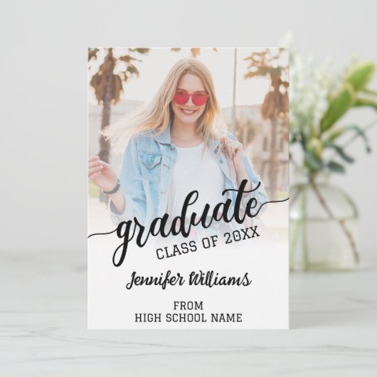 Ankündigung von Graduate Abschluss Foto Grad für k (Stehend Vorderseite)