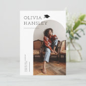 Ankündigung von Graduate Name White Arch Abschluss (Stehend Vorderseite)