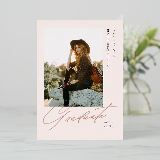 Ankündigung von Graduate Script Foto Foil (Stehend vorne)