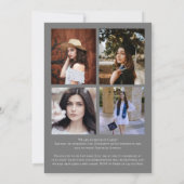 Ankündigung von Gray Blue Confetti Abschluss (Rückseite)