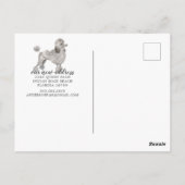 Ankündigung von Gray Poodle Moving Postcard Postkarte (Rückseite)