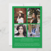 Ankündigung von Green Blue Confetti Abschluss (Rückseite)