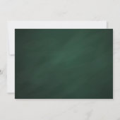 Ankündigung von Green Chalkboard Abschluss (Rückseite)