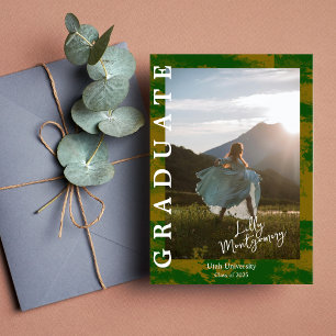 Ankündigung von Green Gold Marble Foto Abschluss