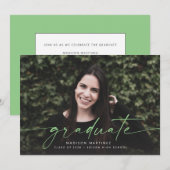 Ankündigung von Green Graduate Script-Abschlüssen (Vorne/Hinten)