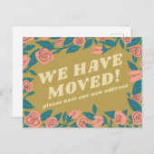 ANKÜNDIGUNG VON Green Pink Rose Frame benutzerdefi Postkarte (Vorne/Hinten)