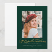 Ankündigung von Green und Gold Script-Abschlüssen (Vorne/Hinten)