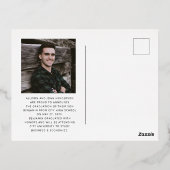 Ankündigung von Grey Foto Gold Foil Boy Abschluss (Rückseite)