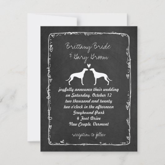 Ankündigung von Greyhounds Wedding (Vorderseite)