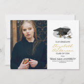 Ankündigung von Hand gezeichneter Graduierungsklam (Vorderseite)