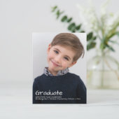 Ankündigung von handgeschriebenem Abschluss-Foto Postkarte (Stehend Vorderseite)