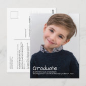 Ankündigung von handgeschriebenem Abschluss-Foto Postkarte (Vorne/Hinten)