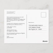 Ankündigung von handgeschriebenem Abschluss-Foto Postkarte (Rückseite)