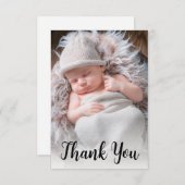 Ankündigung von handgeschriebenem Script Baby Foto (Vorne/Hinten)